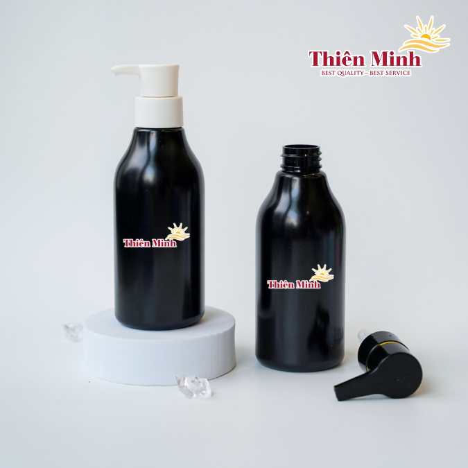 300ml Black PET Bottle with Tapered Neck 5 300ml Black PET Bottle with Tapered Neck - Image 5