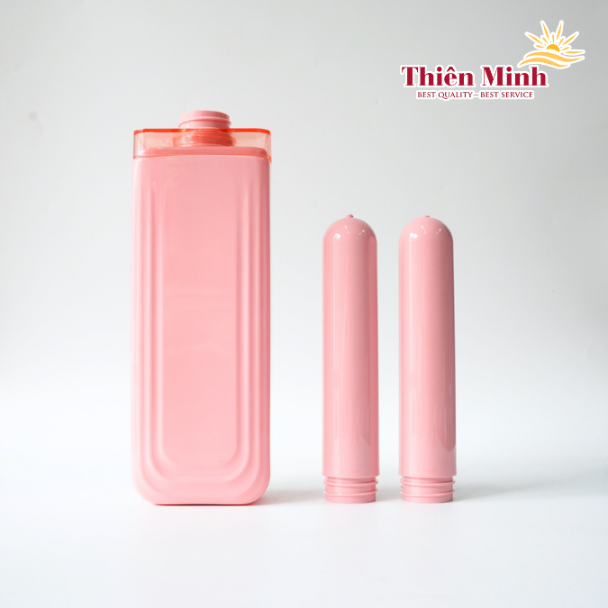 Pink PET preform, 33/410 neck finish, 80g weight
