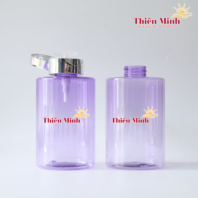 Chai PET trong suốt 500ml phù hợp chai đựng nước tẩy trang, toner,...